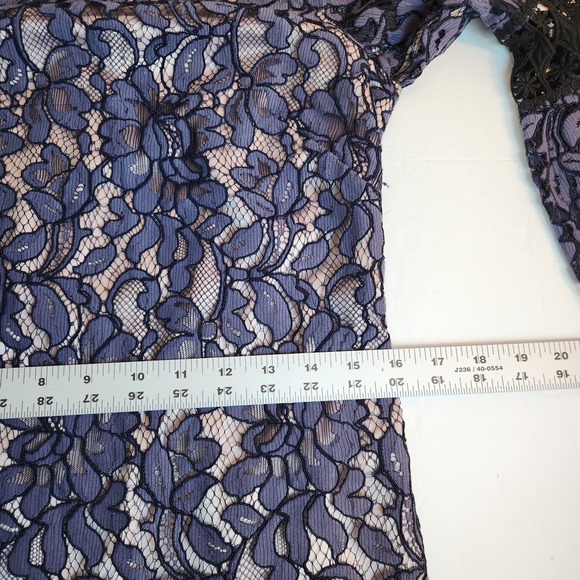 Eliza J Womens Lace Tulip Cocktail Dress Size 6 Grey/Purple Fit Flare Whimsigoth - Picture 10 of 16